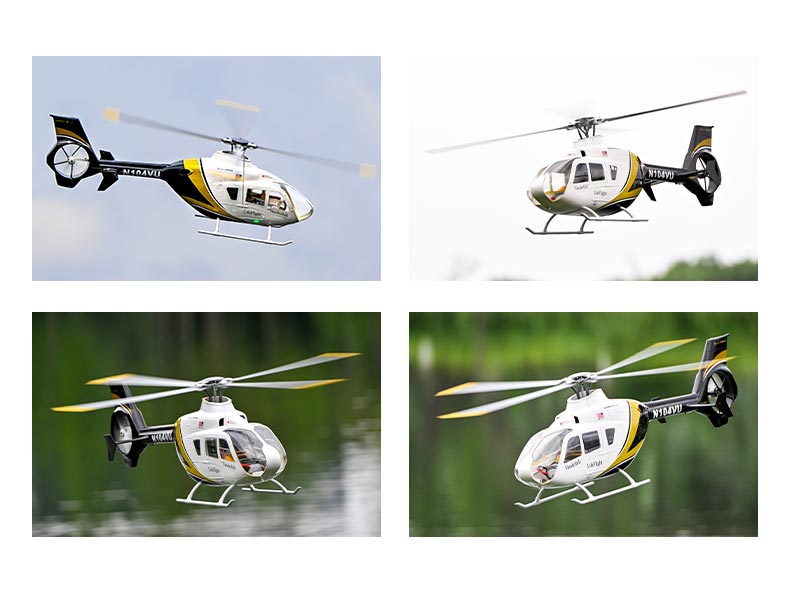 Flywing EC-135 black&White 470L 4-Blade ACE GPS/ATT RC Scale Helicopter (RTF)