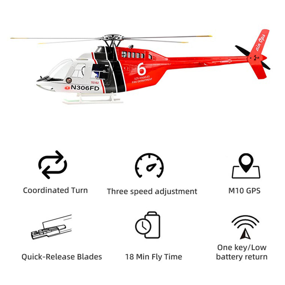 Flywing Bell-206 ACE 6CH RC GPS Stabilized Scale helicopter 470L size Fuselages with ACE
