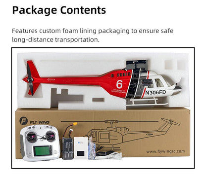 Flywing Bell-206  ACE 6CH RC GPS Stabilized Scale helicopter 470L size Fuselages with  ACE