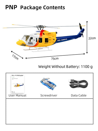 Flywing Bell-412 ACE 6CH RC GPS Stabilized Scale helicopter 470L size Fuselages not H1