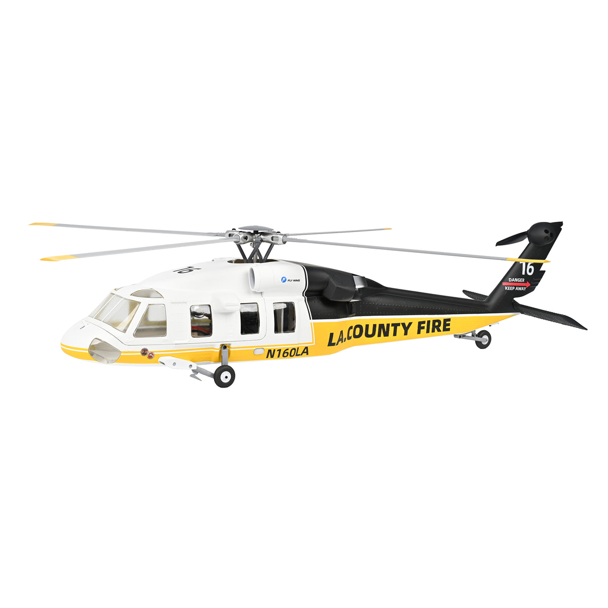 FLYWING UH-60L Firehawk 4-Blade Scale Black Hawk Heli ACE Flight Controller GPS 470